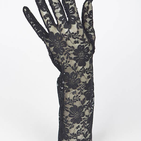 SVART Flower Lace Handskar för wholesale på Faire3