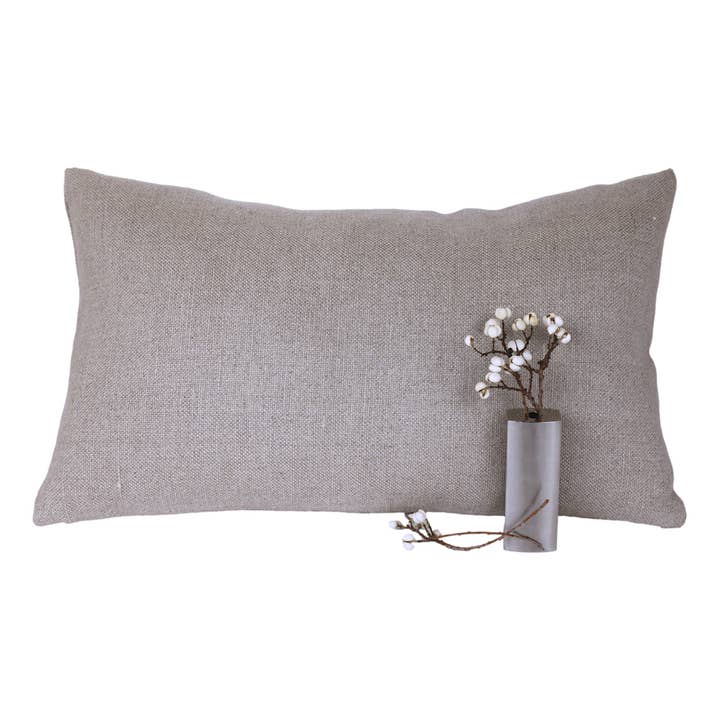 Kissenbezug aus Leinen — Lendenwirbelsäule — Classic Natural — 12x20 für den Großhandel von LinenCasa