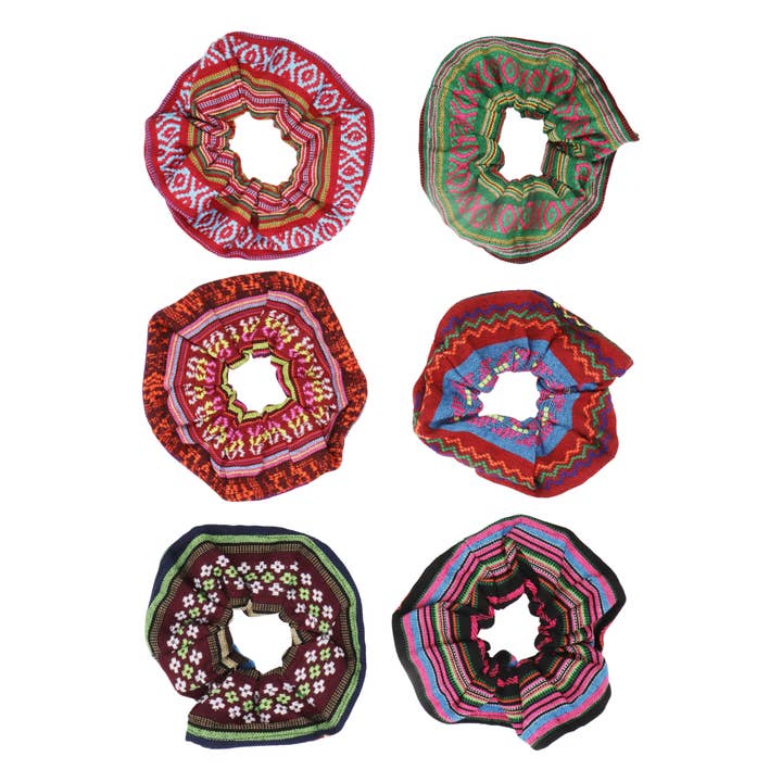 Cap Zone - Wholesale Scrunchie - Women's - Navajo Baja Tribal Stripe Hair Tie Scrunchies2