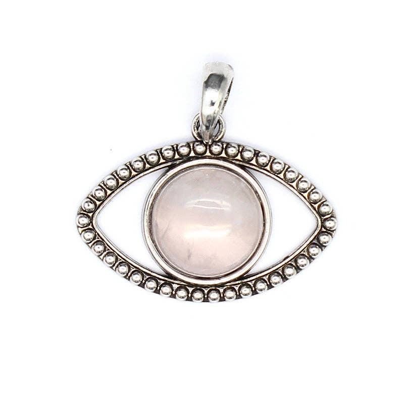 Mio Queena - Wholesale Individual Charm/Pendant - Vintage Natural Stone Evil Eye Charms (Single Pendant) - CS7