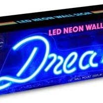 Isaac Jacobs International - Wholesale Neon Sign - Isaac Jacobs 17x6 LED Neon Blue “Dream” Wall Sign