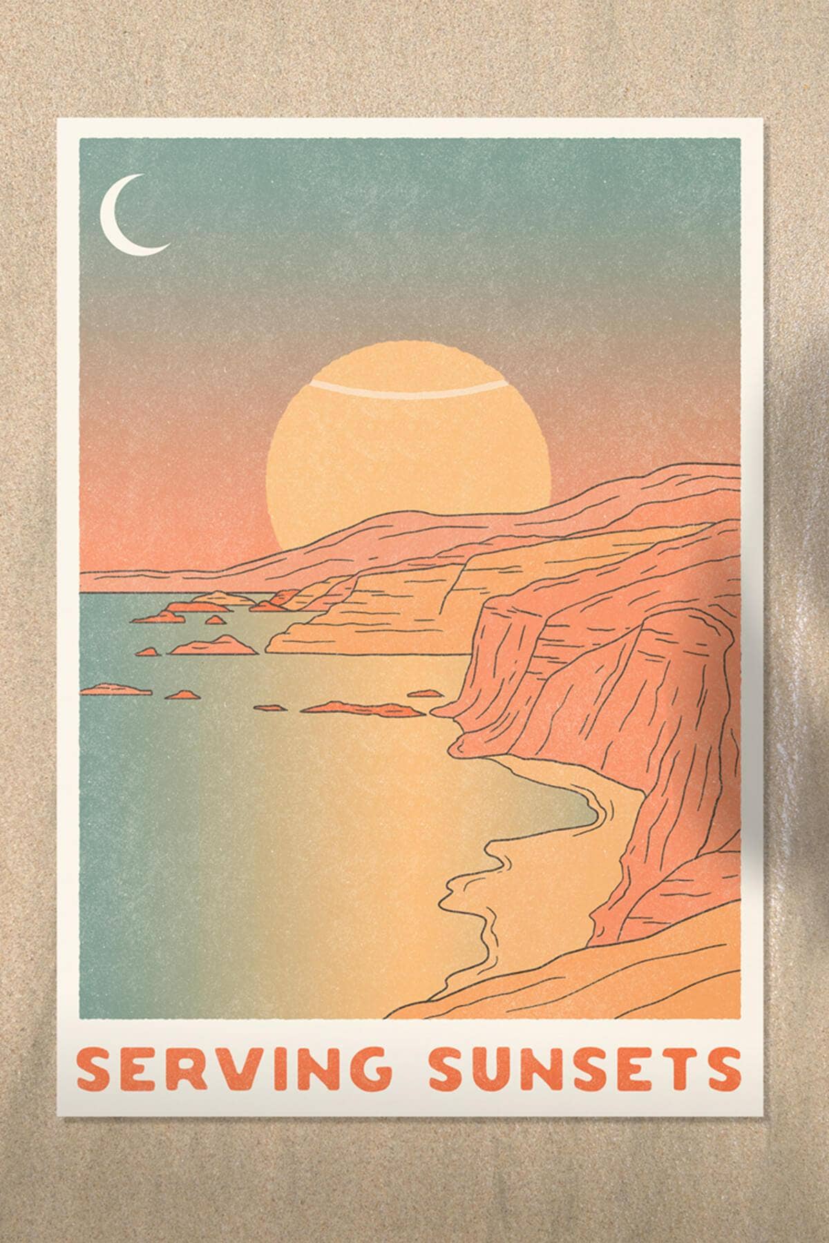 Ace the Moon - Wholesale Art Print - "Serving Sunsets" Art Print1