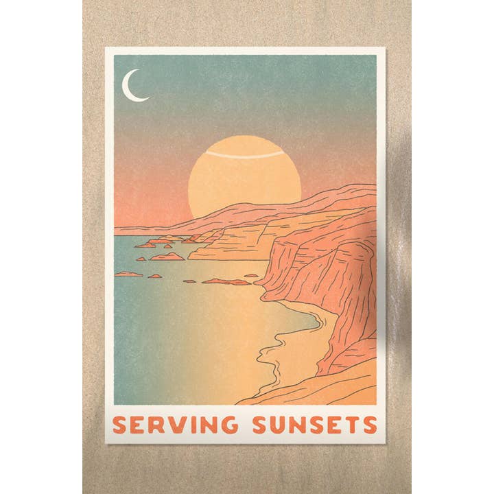 Ace the Moon - Wholesale Art Print - "Serving Sunsets" Art Print1