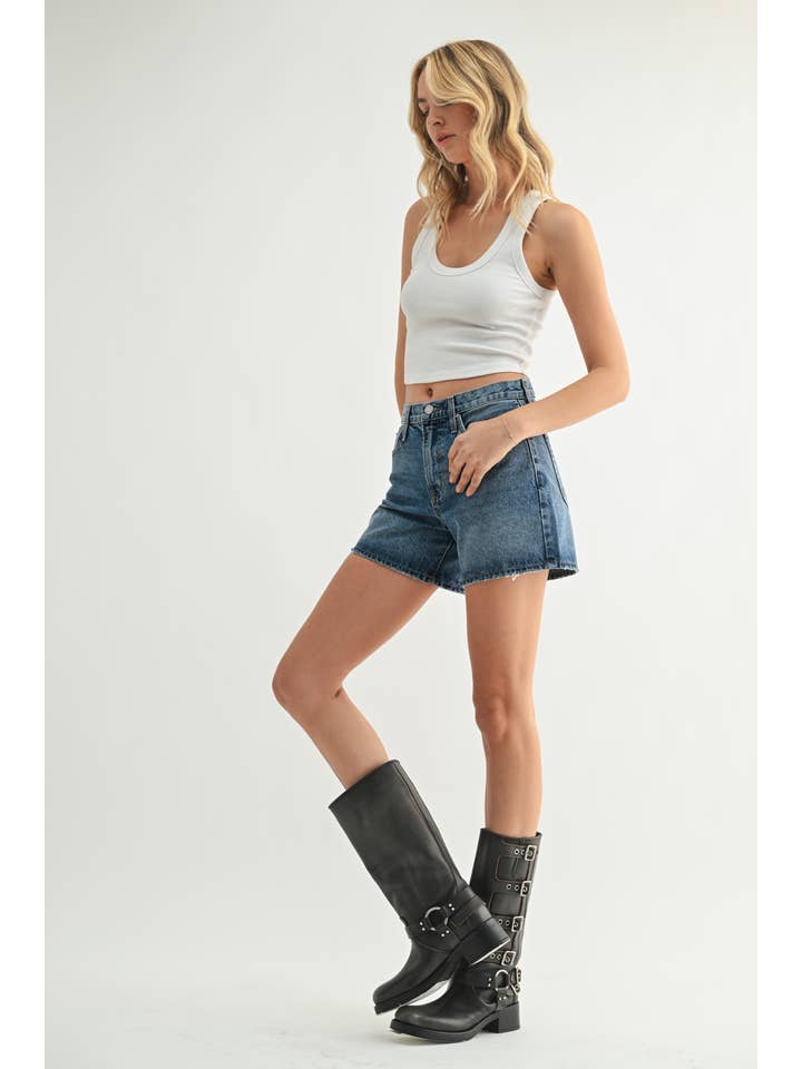 JUST BLACK DENIM - Wholesale Shorts - Women's - BH507N - MED - Vintage HR Short