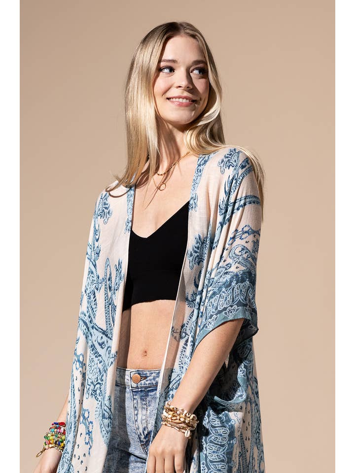 Mycenas Kimono Mykene Paisley de venta al por mayor en Faire