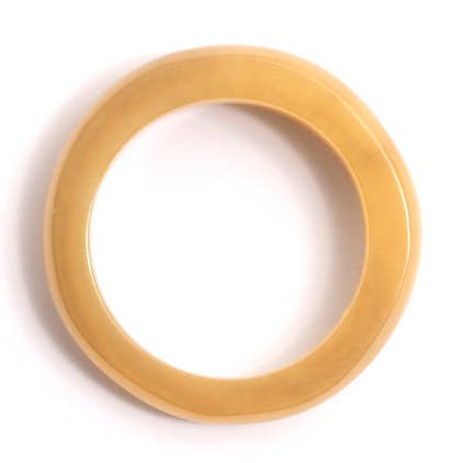 Lidia Horn Ring Band in Cornsilk for wholesale by Faire Collection