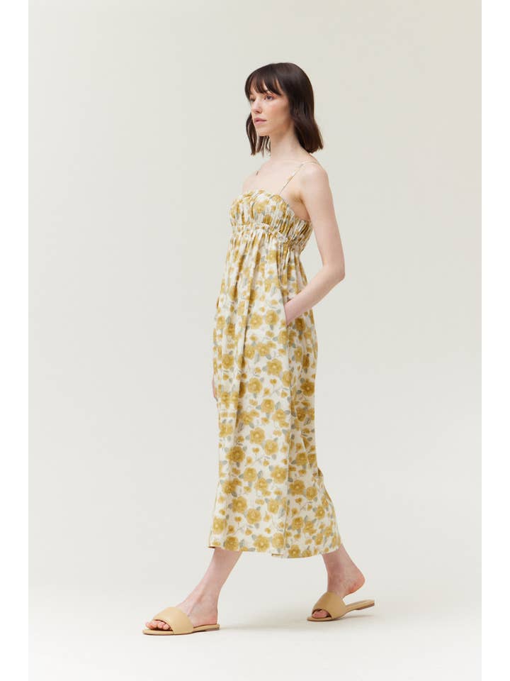 Grade & Gather - Wholesale Dress - Women's - 61227 -Â HIGH WAIST SPAGHETTI TANK DRESS