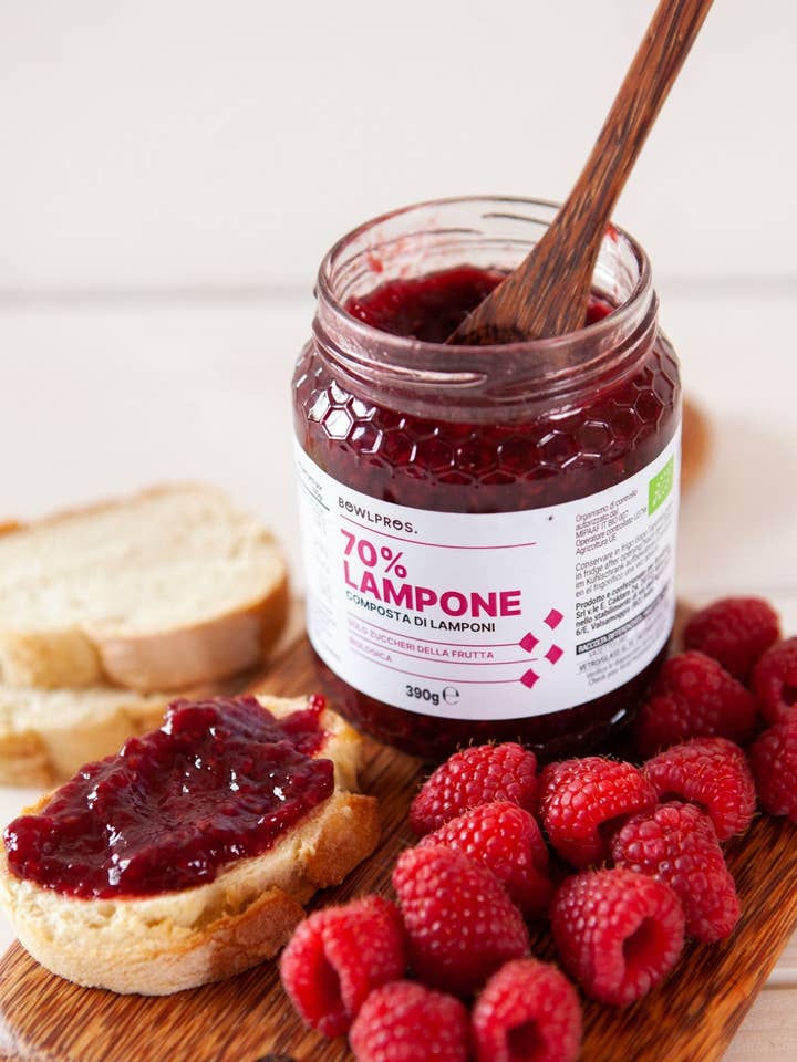 Marmelad/kompott med 70 % vilda hallon - ekologisk för wholesale av Bowlpros