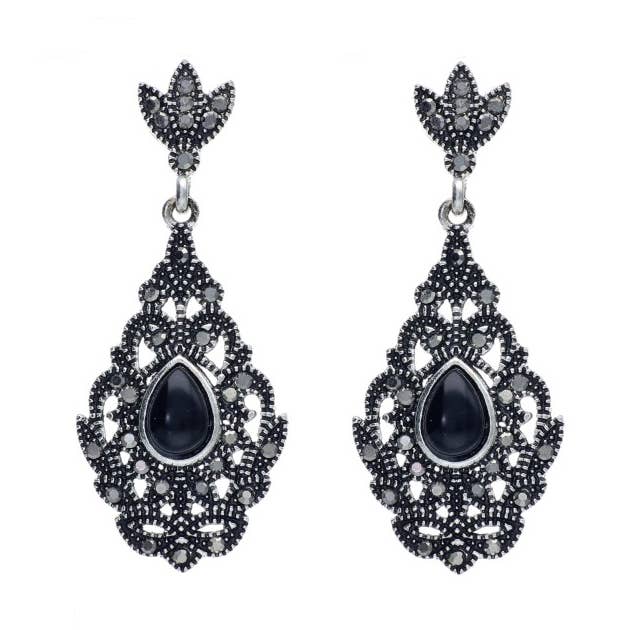 Pendientes Plata de Ley con Marquesitas Princesa para venta al por mayor de Las Joyas de Amanda