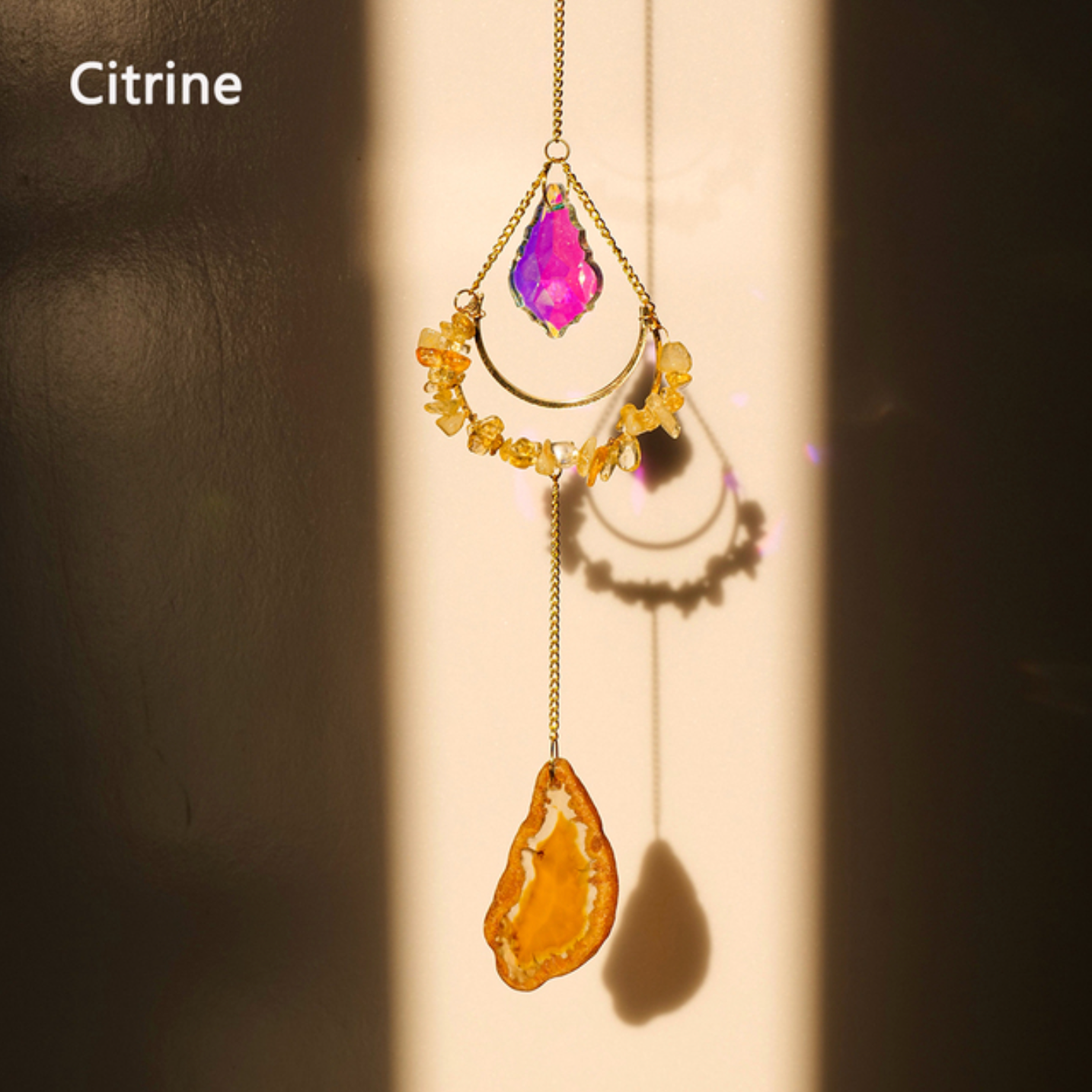 Crystolver (We Cover All Import Fees) - Vendita all'ingrosso Acchiappasole - Teardrop Crystal Agate da Appendere - Suncatcher con Cristalli1