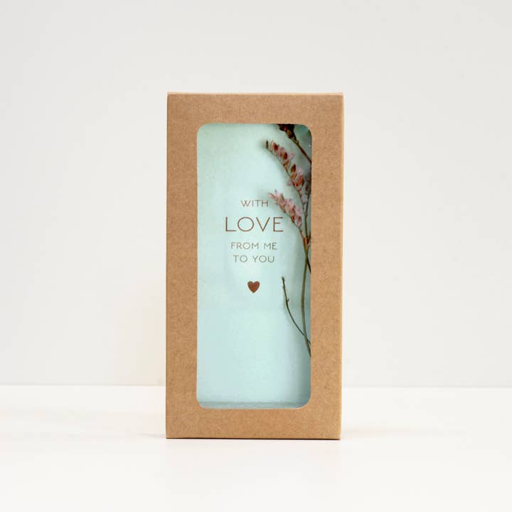 Æske med tørrede blomster med kærlighed for engroshandel hos My Paperstation