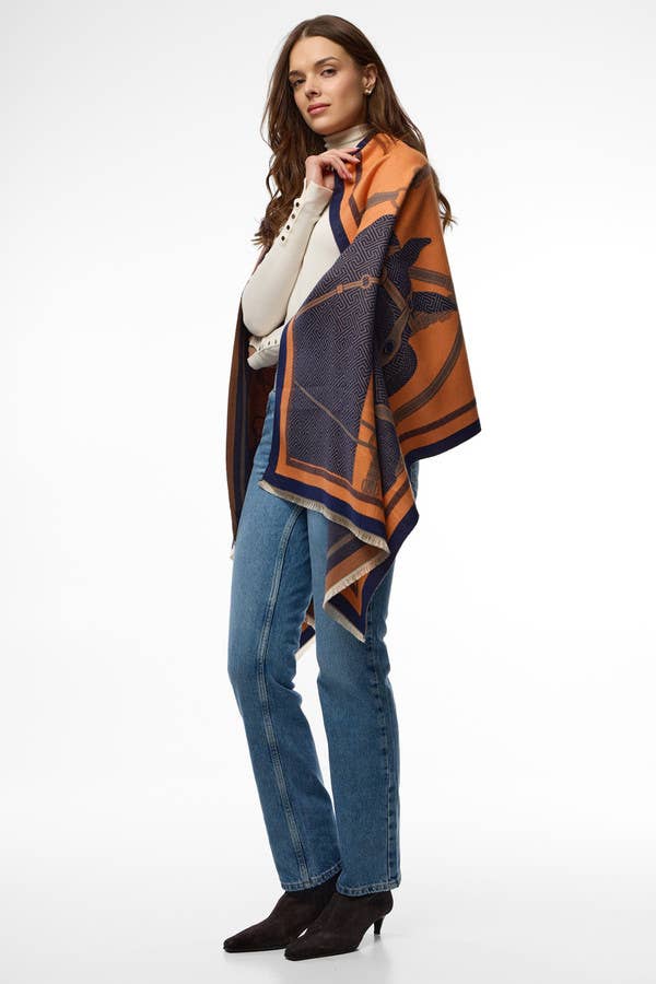 SAACHI – wholesale Scarf – Women's – Equestrian Reversible Scarf11