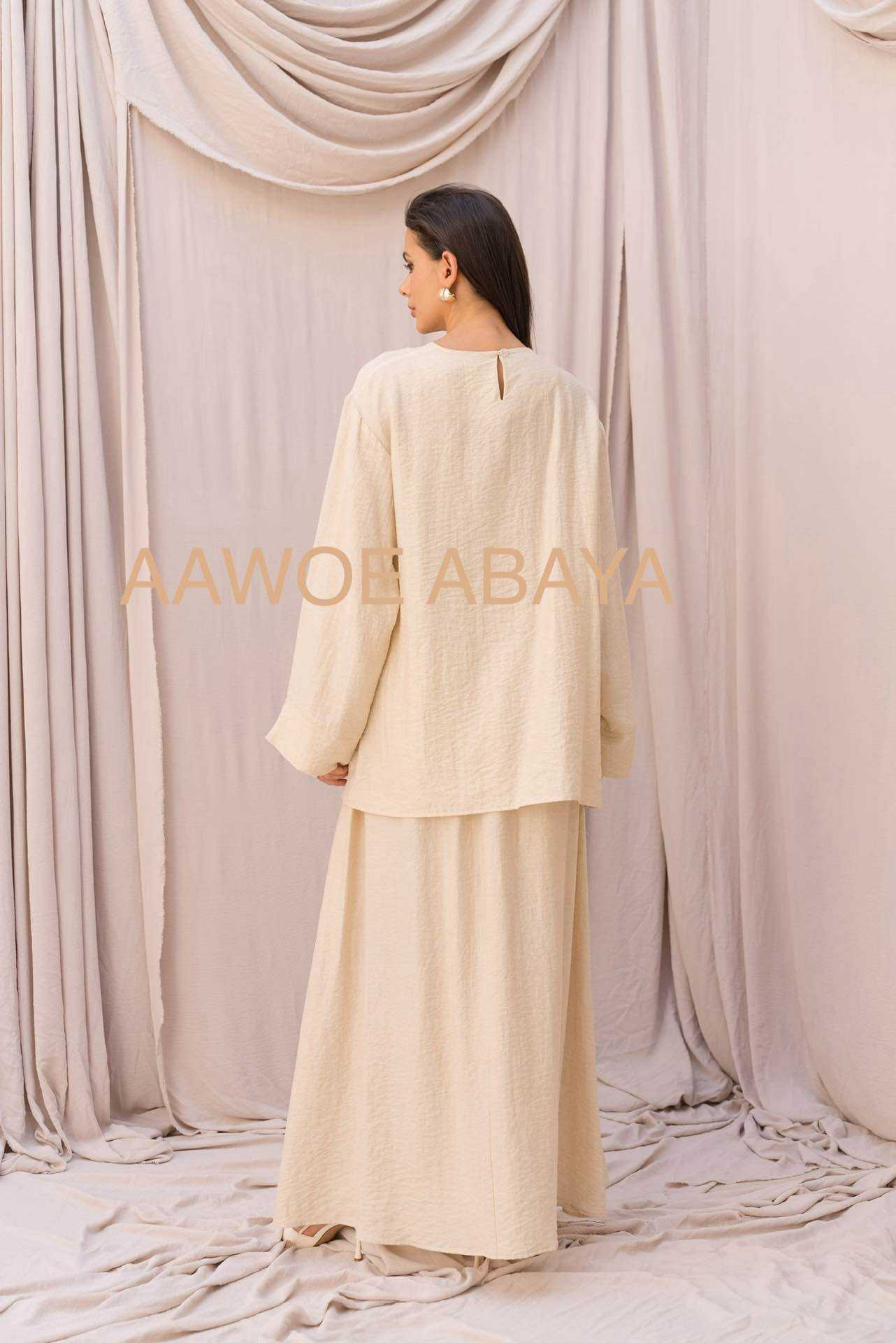 Aawoe Abaya - Wholesale Tops Set - Women's - Chic Set with Long Sleeves - 2422-EN4