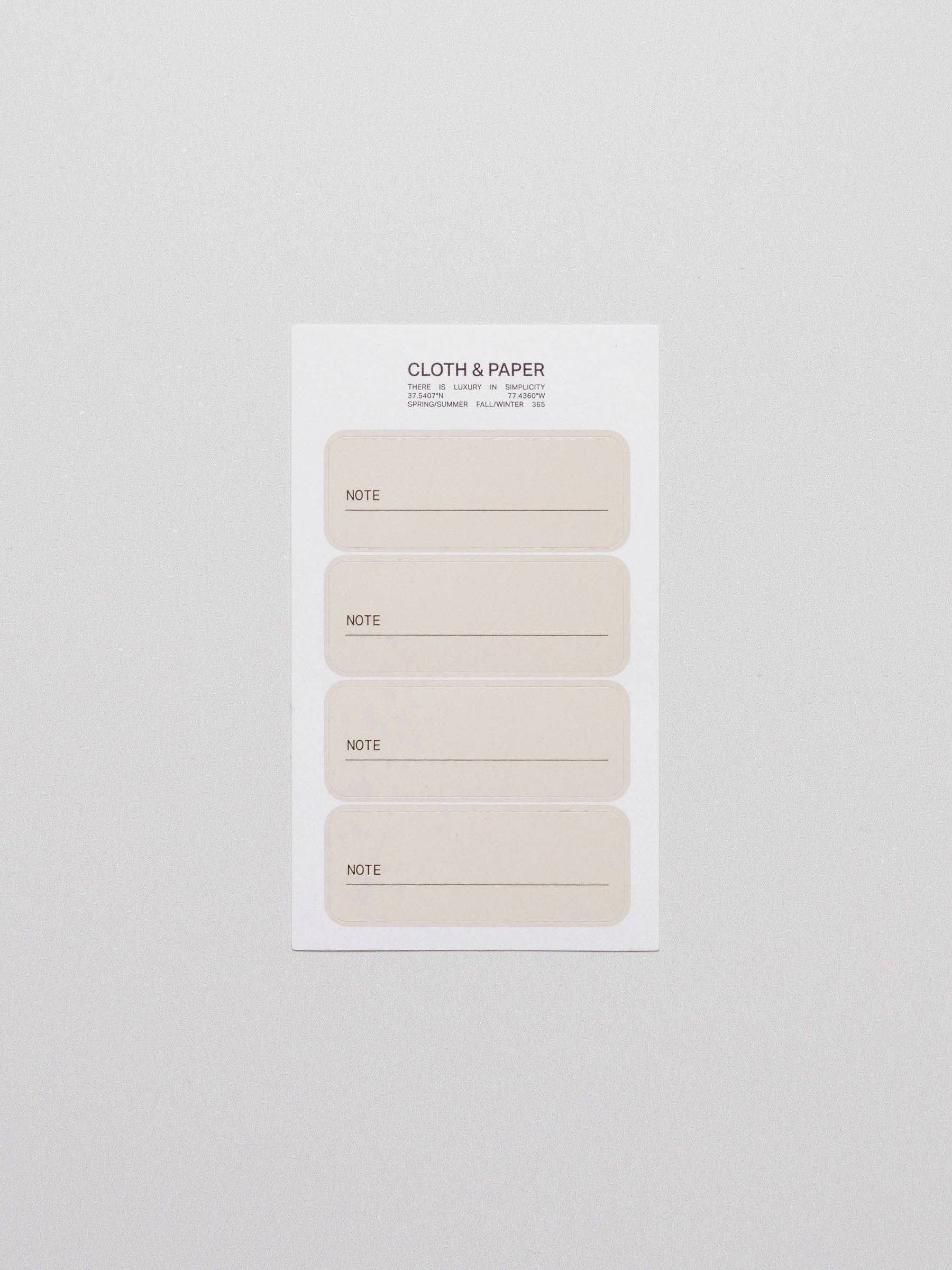 Cloth & Paper - Vente Autocollant - Étiquettes d'agenda | Note1