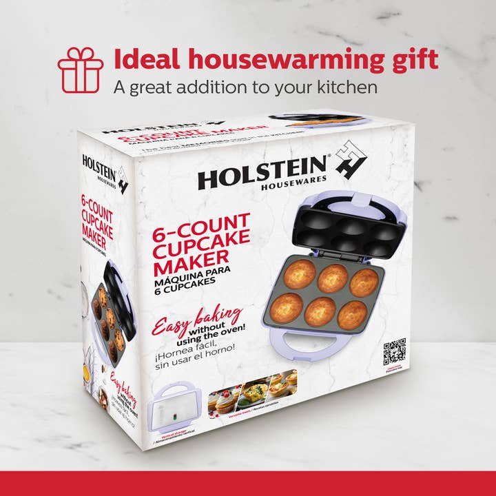 Holstein Housewares - Wholesale Kitchen Appliance - Holstein Housewares Cupcake Maker 6 Full Size Muffins14