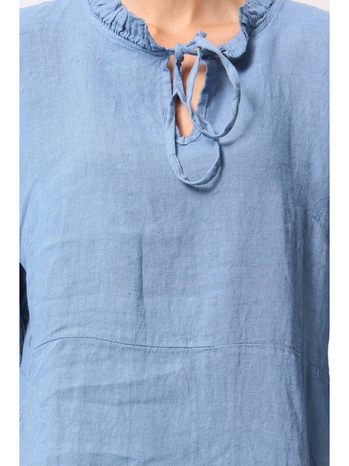 LÉA & LUC - Wholesale Dress - Women's - Short dress in 100% linen REF.134428