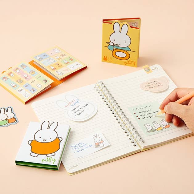 K_Wonderland - Wholesale Sticky Notes - Miffy 4Layered StickyNotes Memo Pad Pack- vivid