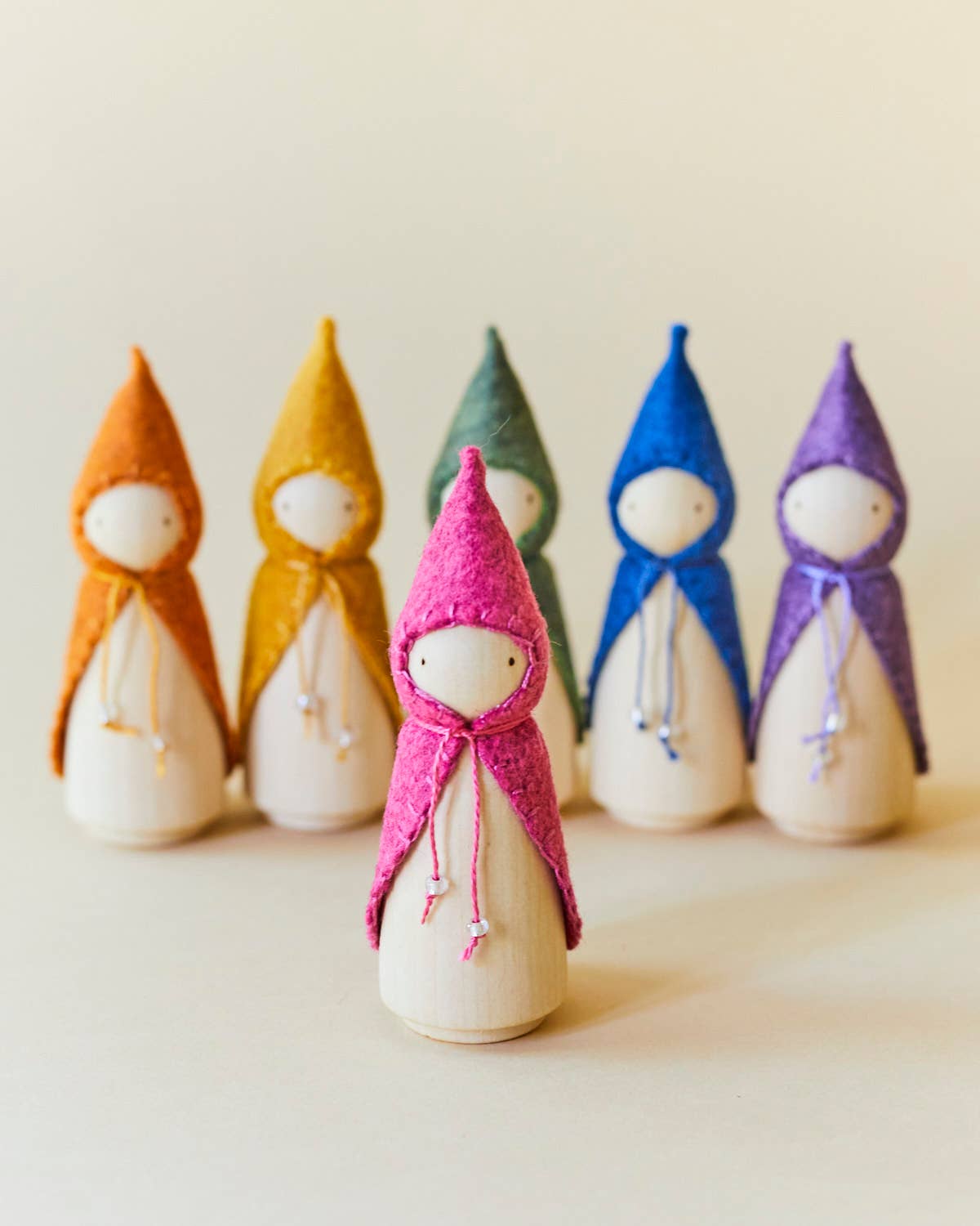 Wonderheart - Wholesale Wood Toy - Kids - Rainbow Wooden Gnome Set of 610