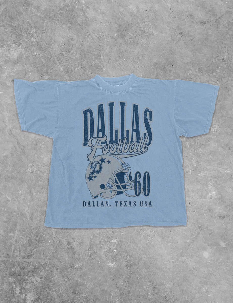 The Clandestine Underground – wholesale Screen printed t-shirt – unisex – 90's Vintage Dallas Football Boxy Cotton TShirt2