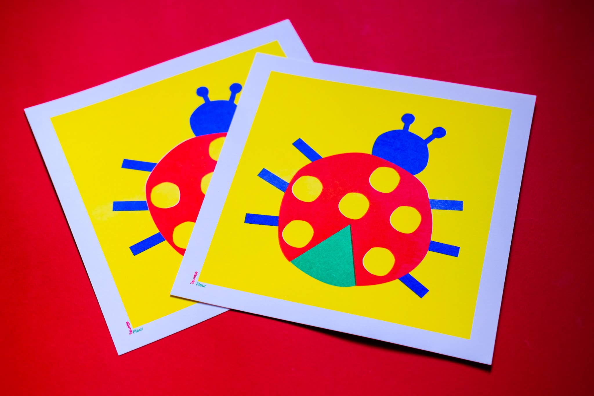 Teuntje Fleur - Wholesale Art Print - Lieveheersbeestje Vierkant print 20x20 cm1