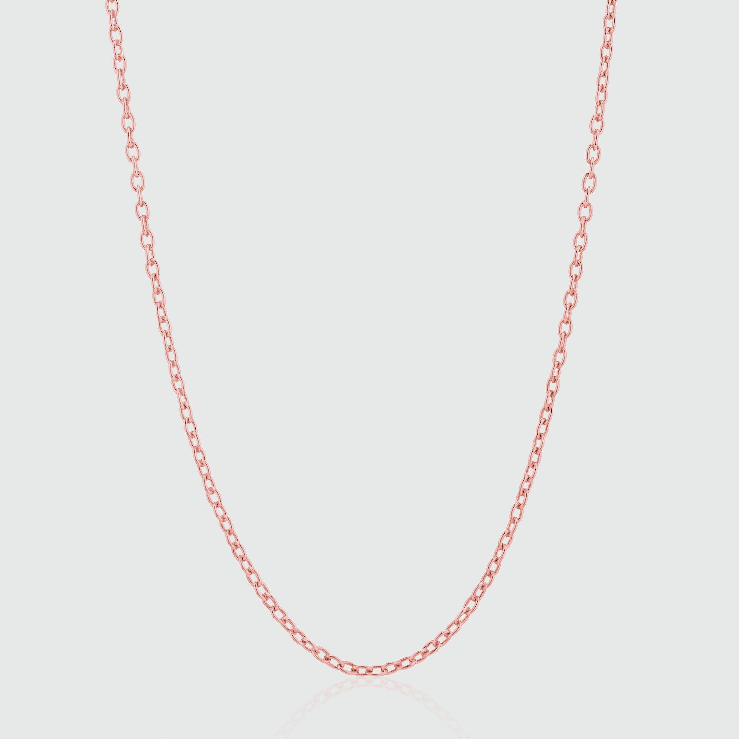 Auree Jewellery - Wholesale Link & Chain Necklace - Waverley Rose Gold Vermeil Trace Chain0