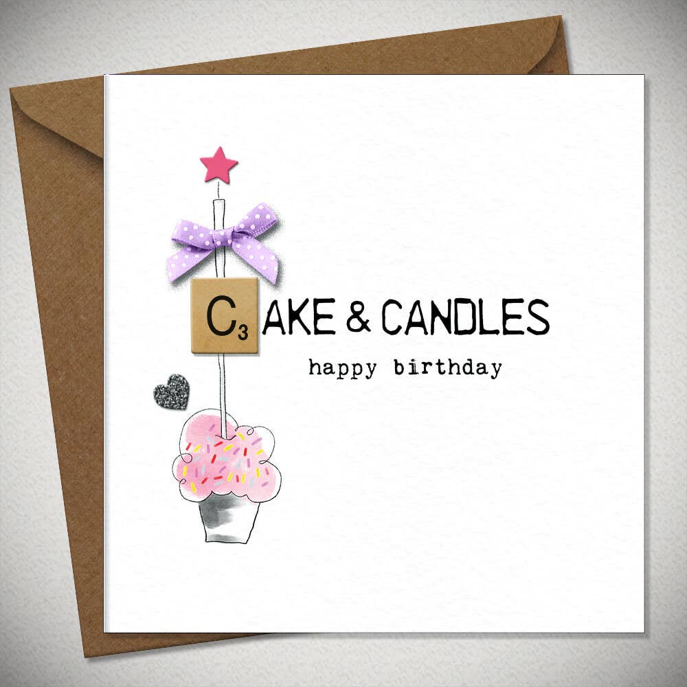 Bexy Boo Ltd – wholesale Birthday card – Cake & Candles Happy Birthday0
