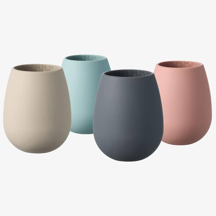 The Wine Savant / Khen Glassware - Wholesale Wine Glass - 4-Piece Unbreakable Reusable Silicone Stemless Wine Glass