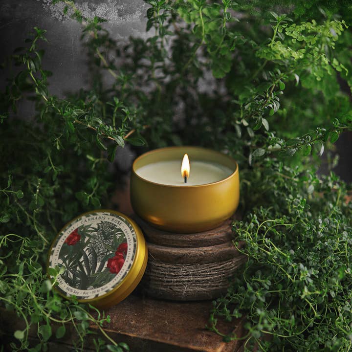 BOTANICA | Cannabis + Rose | 8oz Tin for wholesale by L'apothicaire Co.