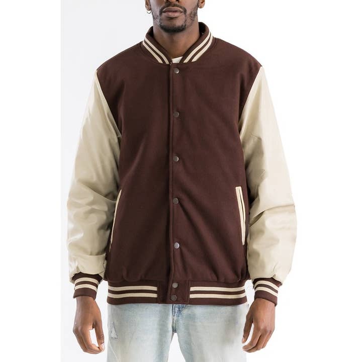 Melton Lettermans Varsity Jacket for wholesale by Paperdoll