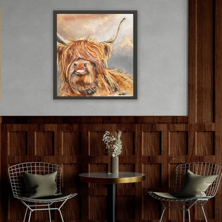 Limited Edition Canvas Print Duncan the Highland Cow for wholesale by Wendy Laverick