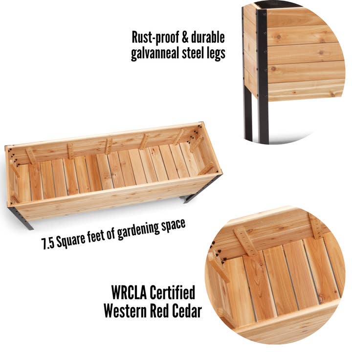 Cedar Planters - Wholesale Planter Box - 18" x 60" Raised Garden Bed4