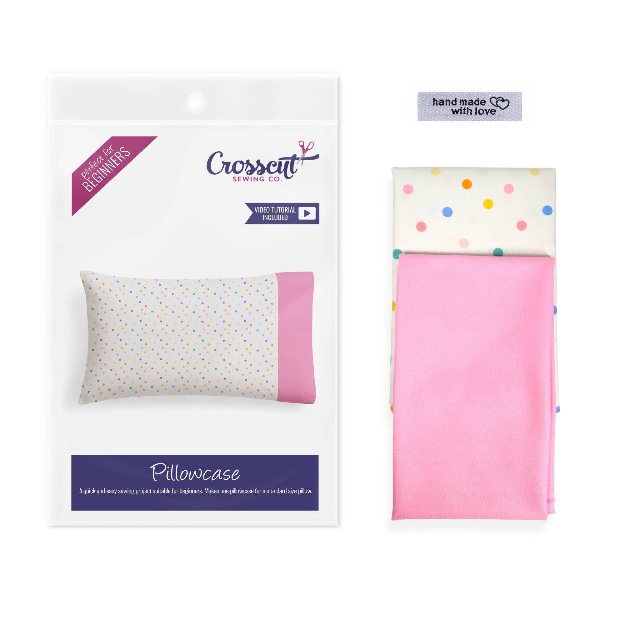Crosscut Sewing Co. - Wholesale DIY Craft Kit - Pillowcase Sewing Kit with Instructions and Materials for DIY Sewing Projects8