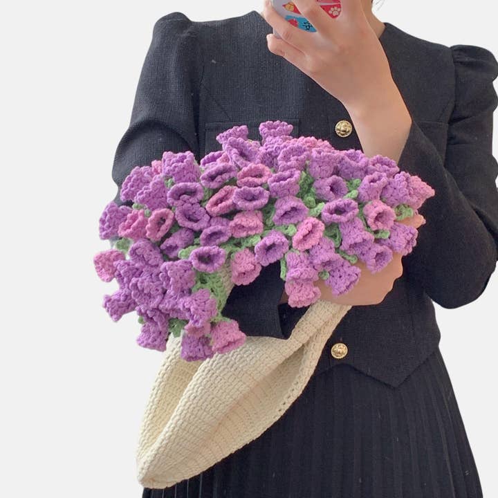 Lilyrosy(Duty free) - Wholesale Throw Blanket - Crochet lily of the valley Blanket, bouquet blanket 1