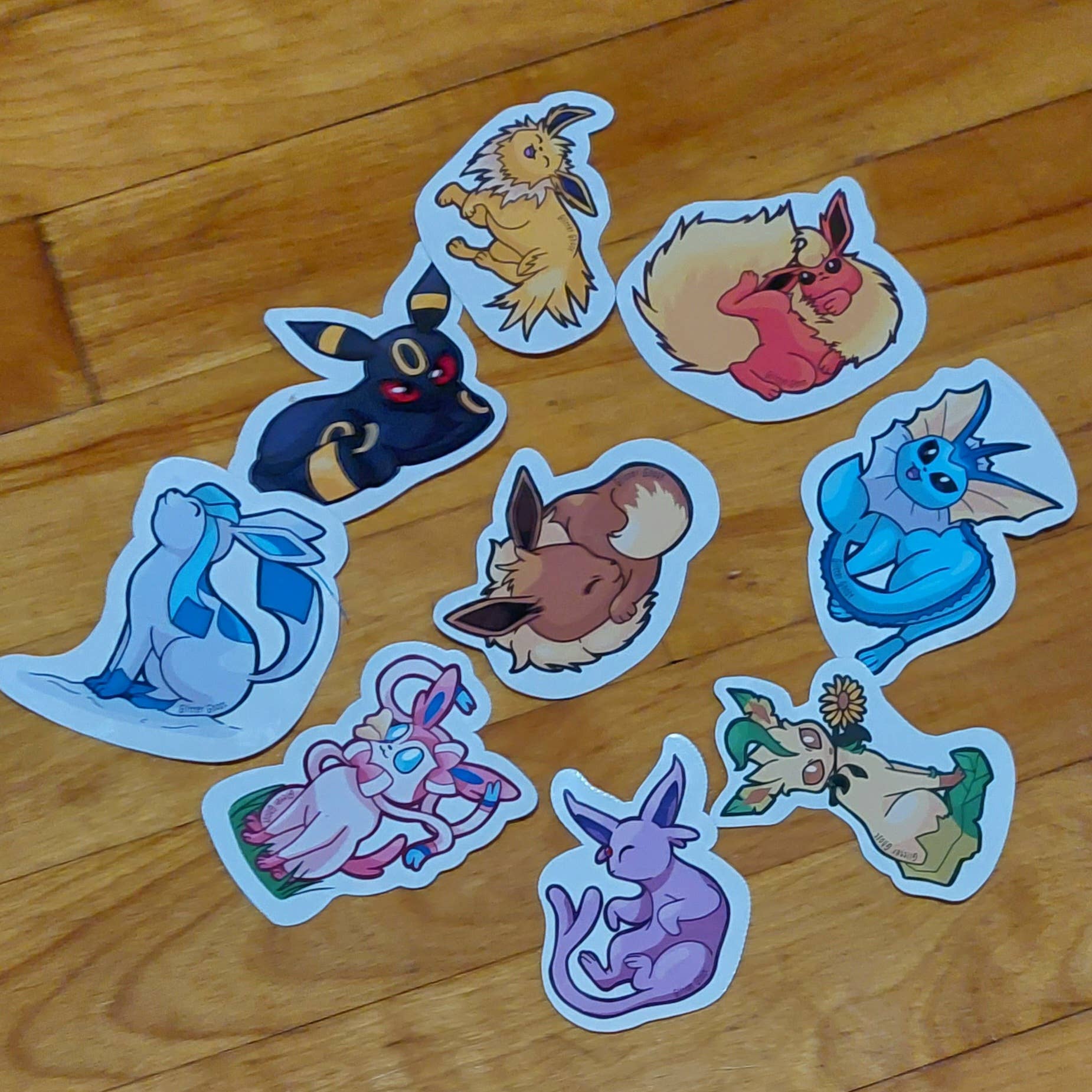 Glitter Ghost Clothing and Accessories – wholesale Klistermärke – Fanart - Pokemon Eevee Evolutions - Umbreon - 3 tums klistermärke1