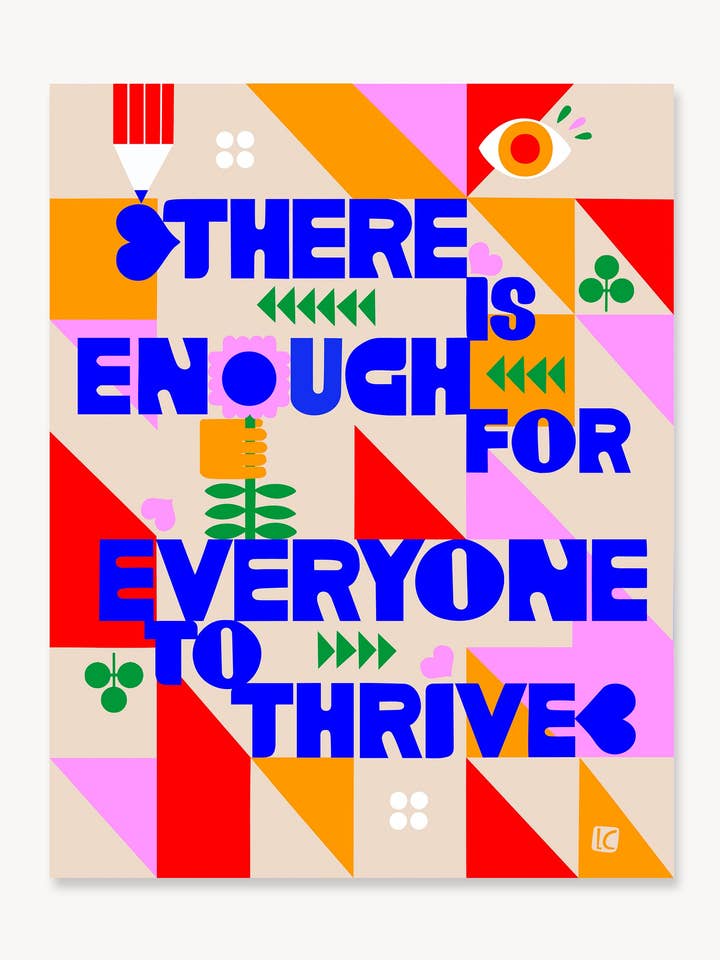 There is Enough for Everyone - Art Print for wholesale by Lisa Congdon Art & Illustration