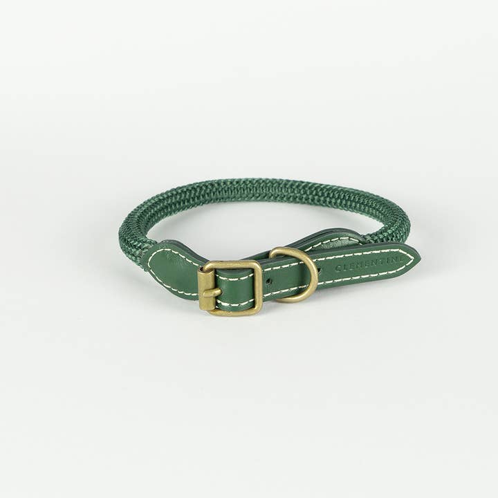 Cecily Rep & Läderkrage - Grön, Extra Small för wholesale av Clementine est dogs