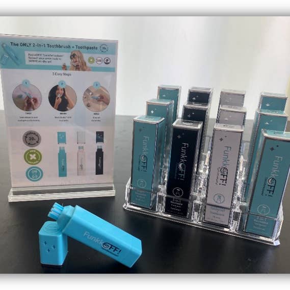 FunkkOFF! - Wholesale Retailer Display - Beauty & Wellness - FunkkOFF! TeethRefreshers® 3 Unit Counter Display
