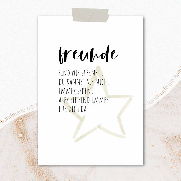 mb handmade - Wholesale Friendship Card - Friends are like stars...1