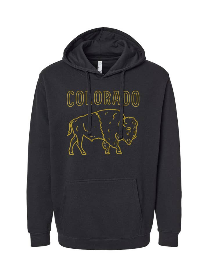 Felpa per adulti del Colorado Buffalo Collegiate per la vendita all'ingrosso da parte di Buffalo Mountain Print + Supply