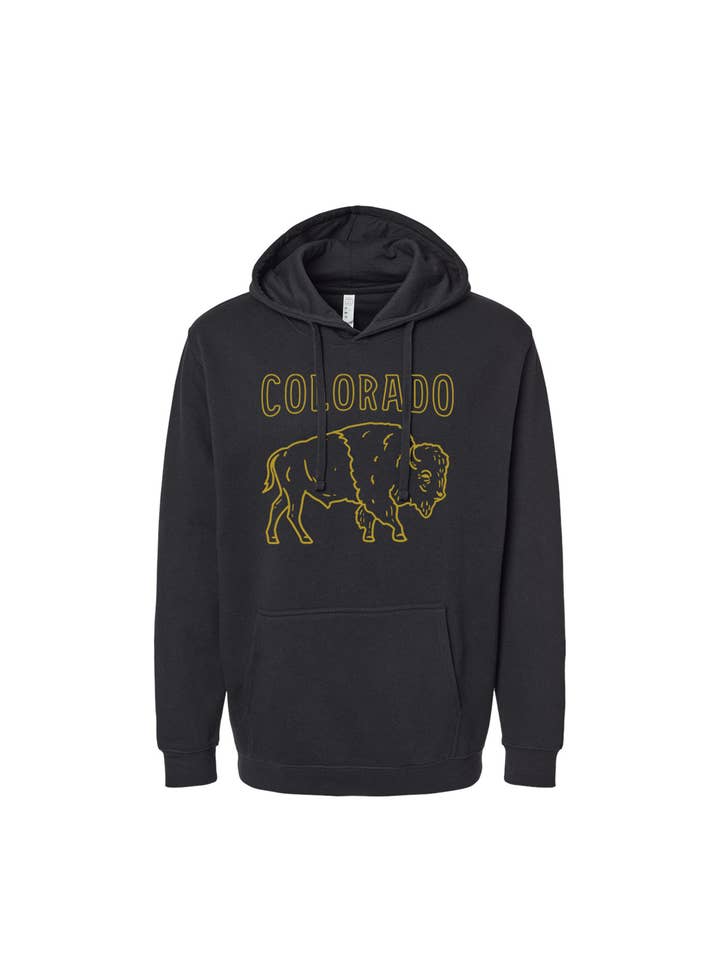 Colorado Buffalo Collegiate Volwassenen Hoodie voor wholesale door Buffalo Mountain Print + Supply