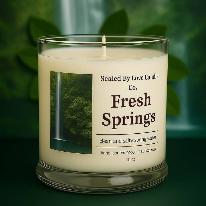 Fresh Springs Candle for wholesale by Sealed By Love Candle Co.