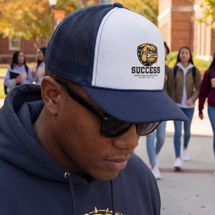 NC A&T Navy Hat for wholesale by Success By Kersaint