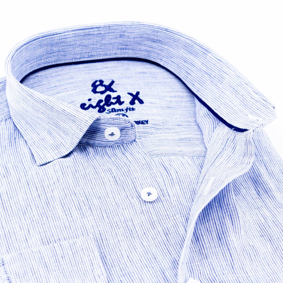 The Boardwalk Linen Button Down Shirt - Ocean Blue for wholesale on Faire3