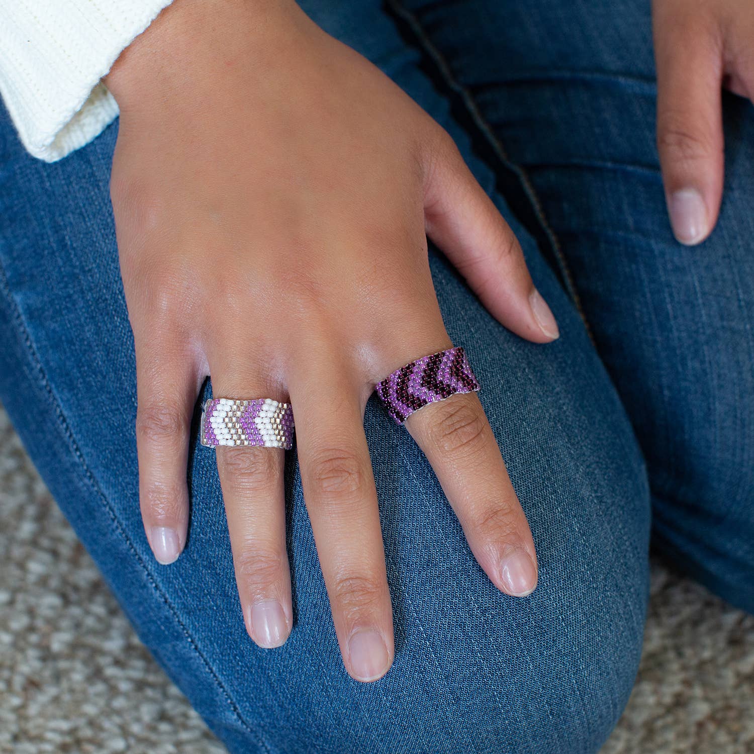 Lucia's Imports - Wholesale Band/Stacked Ring - Beaded Ring2