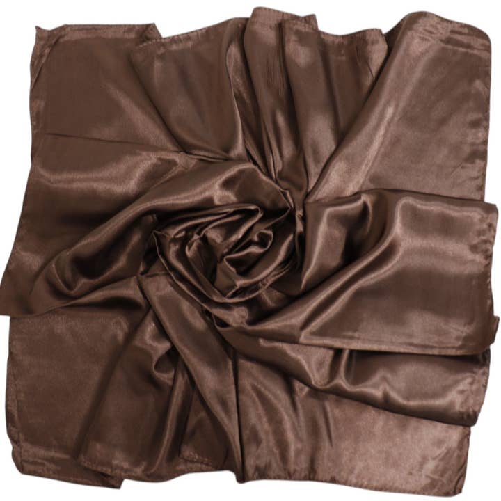 TAPA fashion - Wholesale Scarf – Women's - Satin Scarf Plain ST327B (12PC)11