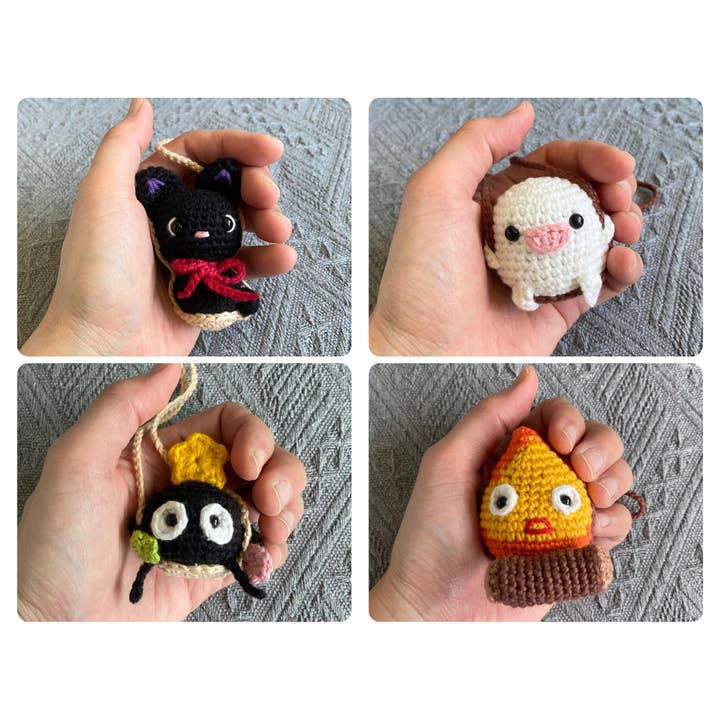 TOMOPOD LLC - Wholesale Stuffed/Plush Toy - Kids & Baby - Crochet Ghibli Character,Calcifer/Jiji/Soot Sprites/Warawara2