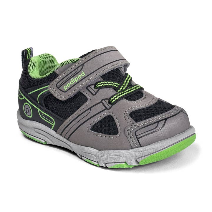 Mars - Grip ‘n’ Go™ | Charcoal/Lime for wholesale by pediped footwear