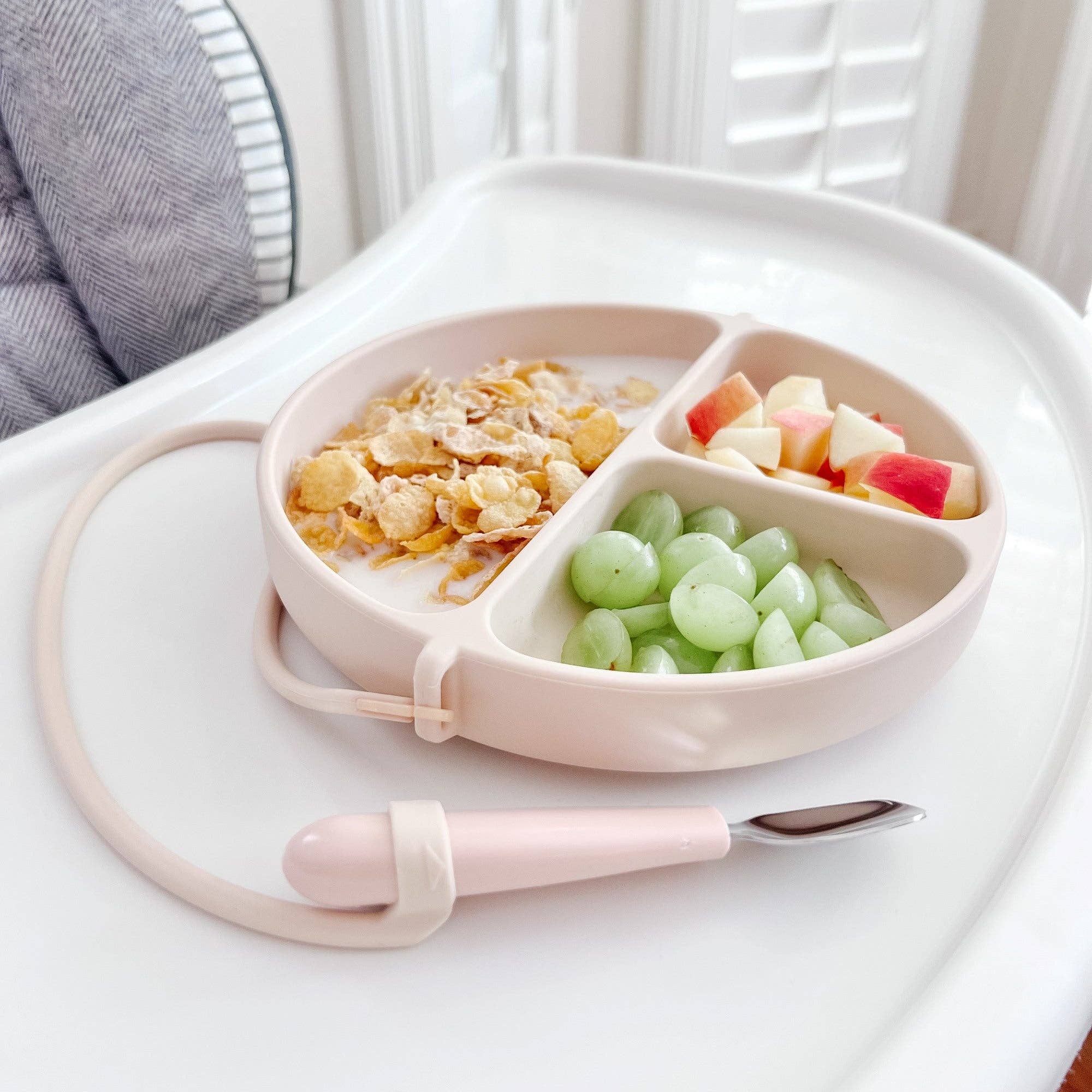 Jedbaby - Wholesale Dinner Plate - Kids & Baby - DropLess Plate - Silicone Suction Plate With Utensil Attachment1