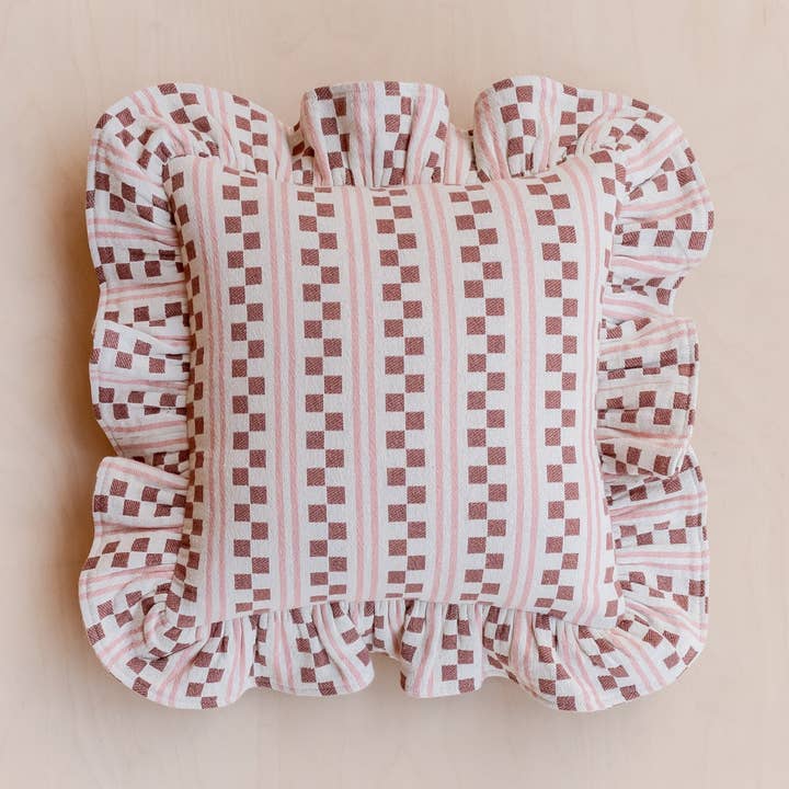 Cotton Cushion Cover in Pink Stripe and other Purchase Wholesale sophie home. Free Returns & Net 60 Terms on Faire trending on Faire.