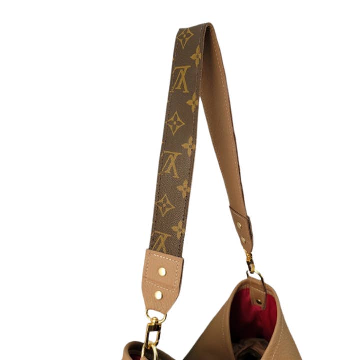 Beaudin Wholesale - Wholesale Shoulder Bag - Women's - Sheila Shoulder Bag In Mocha Mousse Leather | Upcycled LV2